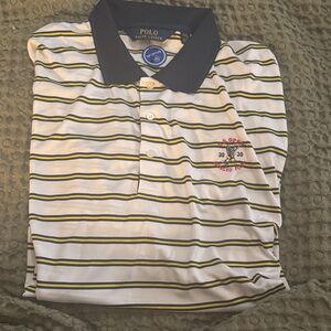 Polo by Ralph Lauren Striped Polo - White, navy, and Yellow